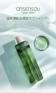 Hot Spring Algae Scalp Care Shampoo, Silicone-Free and Paraben-Free, Tea Floral Musk Scent with Menthol, 300 ml, Made in Japan