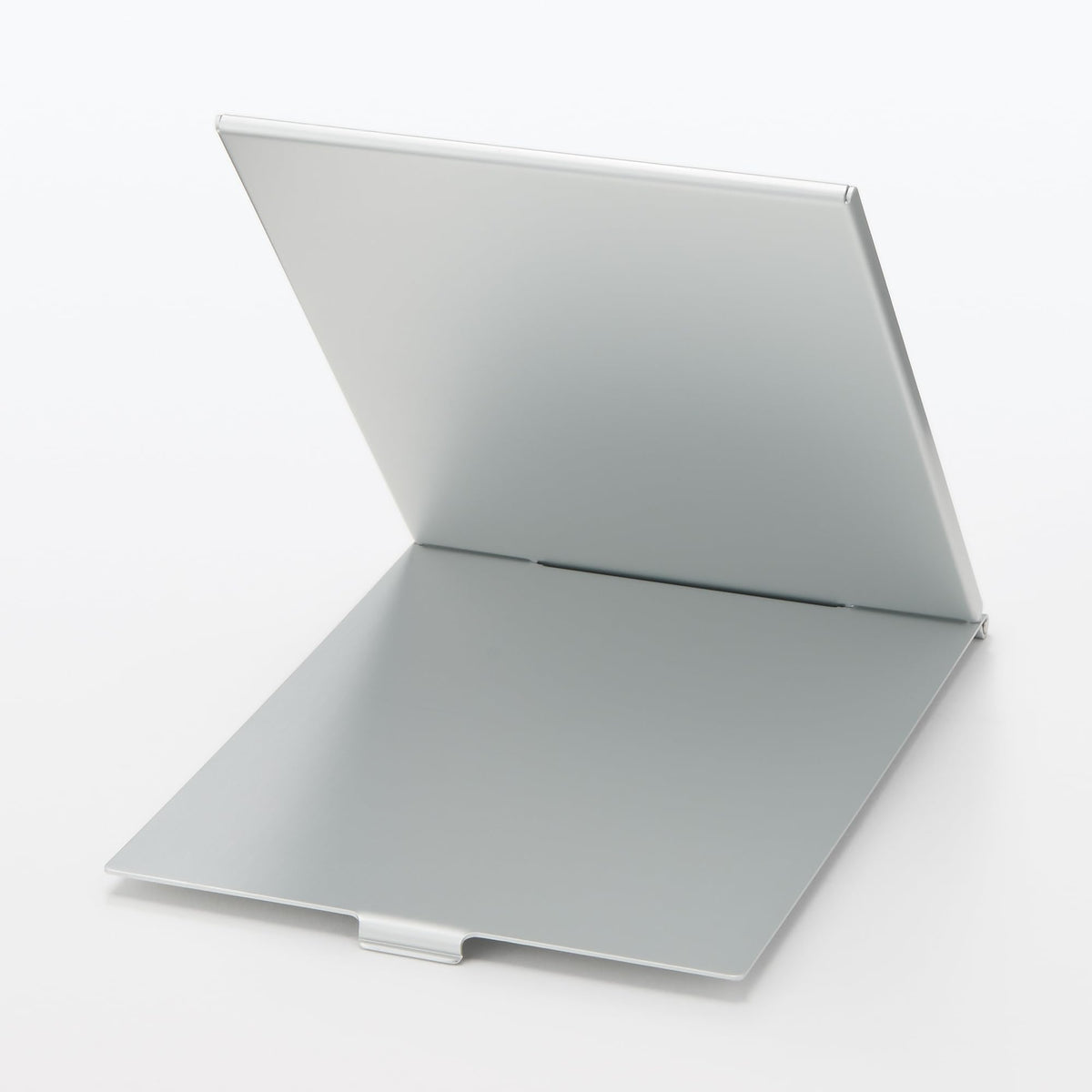 Muji Aluminium Folding Mirror, Slim Portable Glass Mirror with Aluminium Case, Size S, M or L