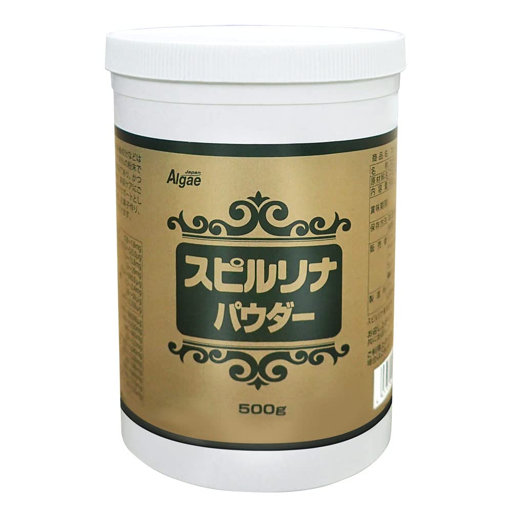 Spirulina 100% Powder, 500 g Tub of Spirulina Powder Only, About 2 Months at 8 g a Day, Made in Japan