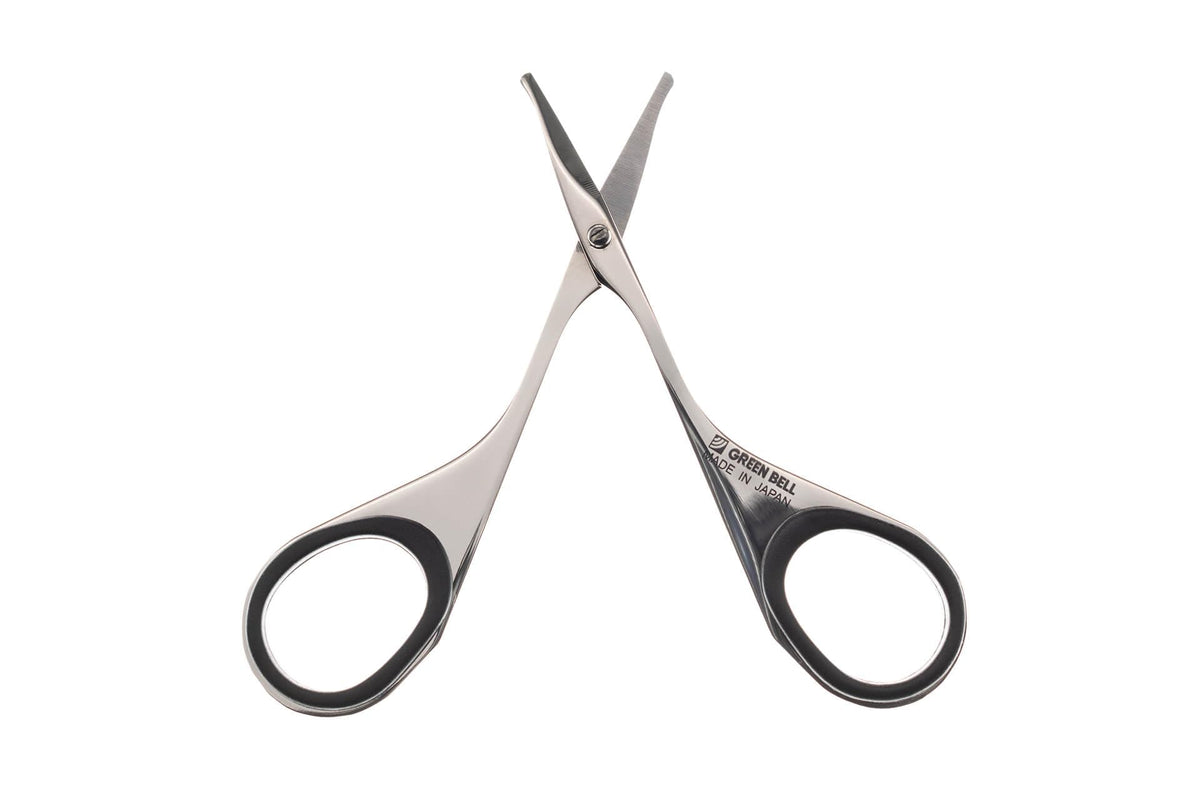 Green Bell Takumi no Waza Stainless Steel Nose Hair and Fine Hair Scissors G-2113, Round-Tip Safety Scissors, Made in Japan