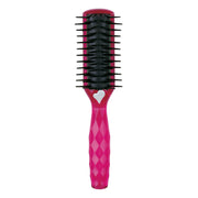 KAI Anti-Static Styling Brush in Ruby Pink, Conductive-Fiber Hair Brush with Earth Part, Size S or L