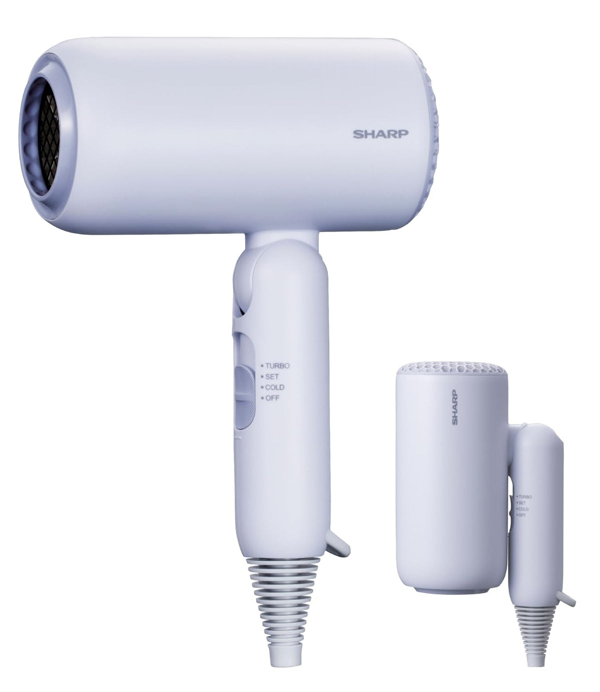 Sharp Dimple Flow Hair Dryer IB-P300, Compact Foldable 1200 W Quick-Dry Dryer with Negative Ions, Purple, White or Black