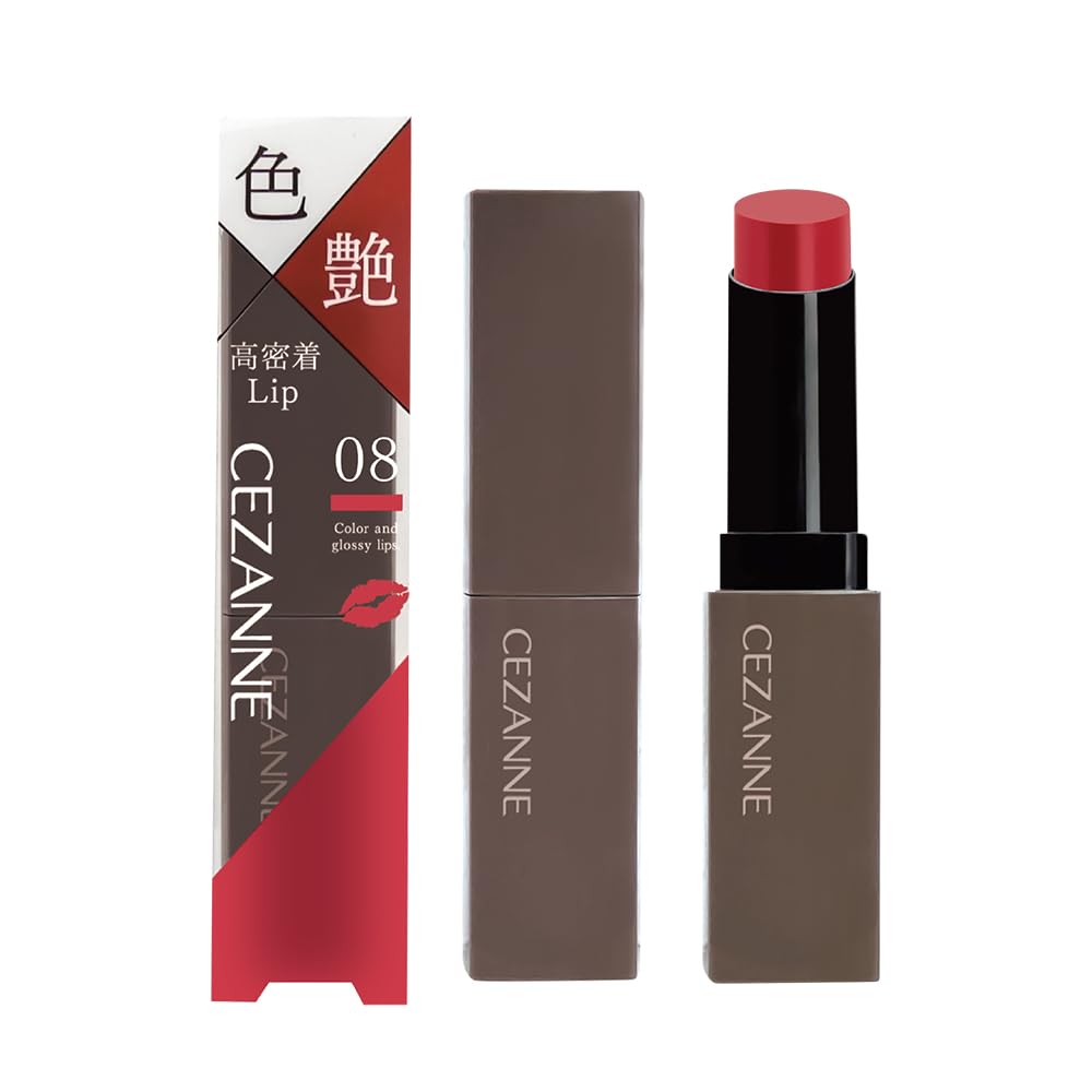 Cezanne Lip Color Shield Gel-Film Lipstick, Long-Wearing Sheer Colour Lip with Five Moisturising Ingredients, 3.7 g, 8 Shades