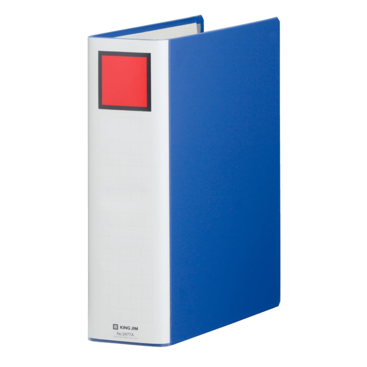 King Jim King File Super Dotch Easy A4 Portrait Two-Hole File, Olefin-Covered Lever Binder Opening Left or Right, 80 mm Hole Spacing, 200 to 1,000 Sheets, 307 x 243 mm, Blue or Grey