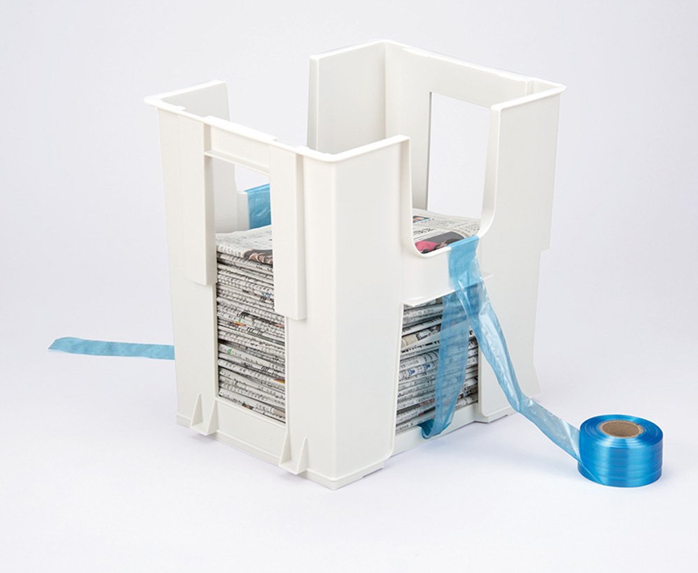 Tombo Newspaper Stocker, Polypropylene Rack for Newspapers and Magazines, 36.5 x 28.5 x 36.5 cm, Made in Japan, White