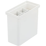 Richell Totono Drawer Kitchen Tool Stand R, Polypropylene Divided Pot for Spoons and Tools, 14 x 7 x 14 cm, Dishwasher Safe, Made in Japan, White