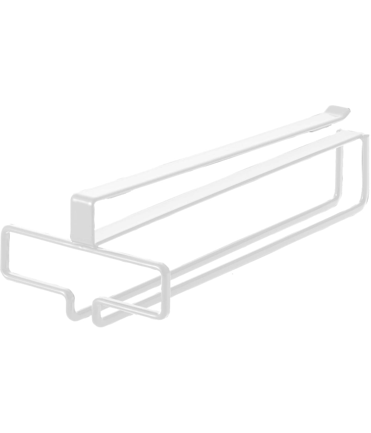Yamazaki Tower Under-Shelf Wine Glass Bar, Steel Stemware Hanger for Hanging Cabinets, 26 x 11 x 7 cm, No Drilling, White or Black