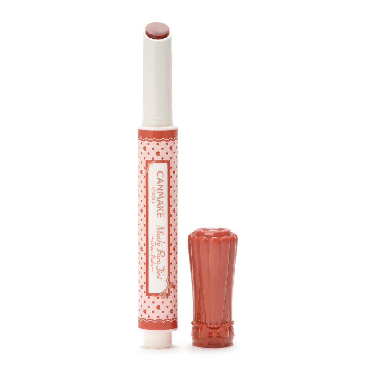 Canmake Muchi Puru Tint Sheer Balm S03 Apple Tea, Sheer Glossy Lip Tint with Plumping Make-Up Effect and Cooling Feel