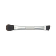 MUJI Double-Ended Eyebrow Brush for Compact Cases, Synthetic Bristles with Aluminium Ferrule OGB55A1A