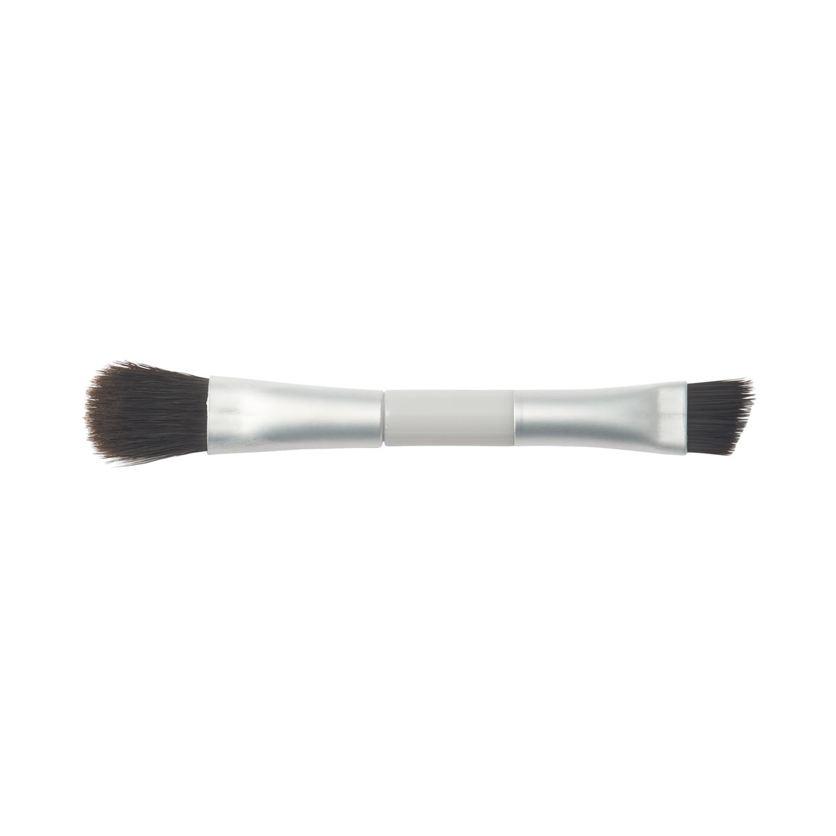 MUJI Double-Ended Eyebrow Brush for Compact Cases, Synthetic Bristles with Aluminium Ferrule OGB55A1A