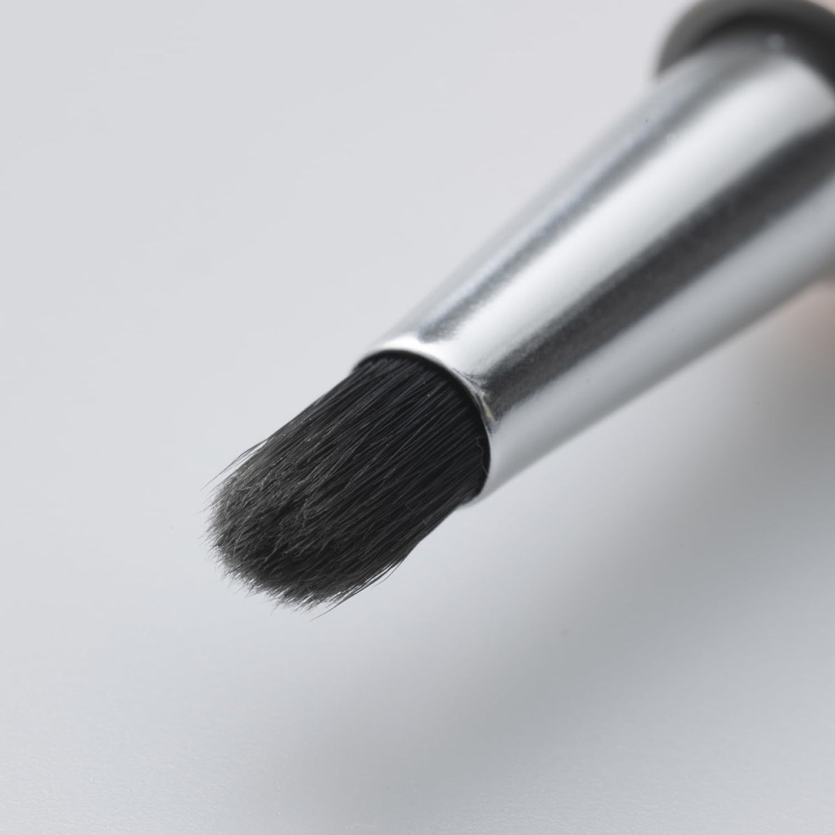 KAI Mini Maru Small Eyeshadow Brush KQ2211, Kumano Brush Slide-Cap Portable Brush for Lash Lines and Lower Lids, Badger Hair