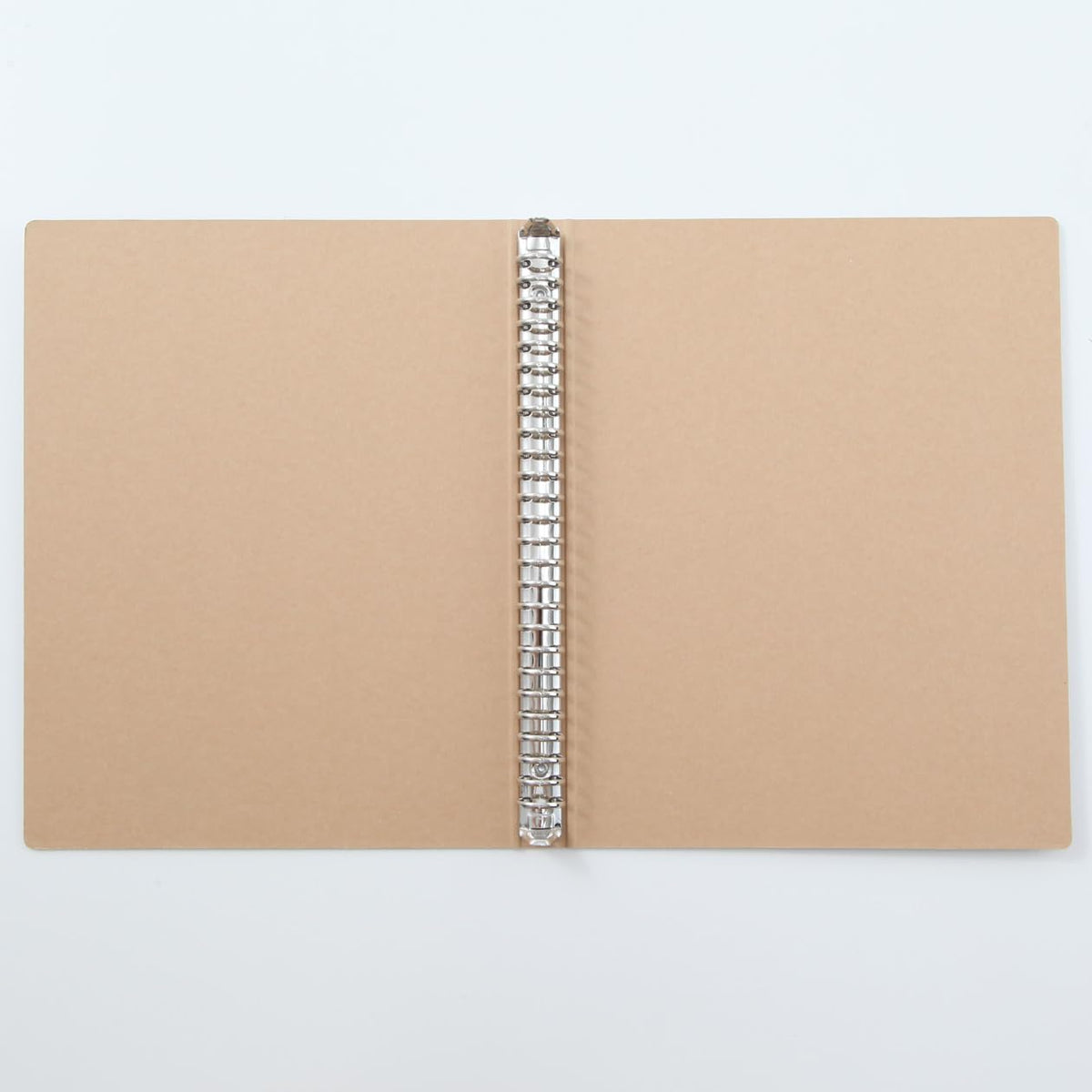 MUJI B5 26-Hole Binder, Paper Cover Ring Binder with Steel Fittings, 26 mm Spine, 280 x 219 mm Cover, Beige or Dark Grey