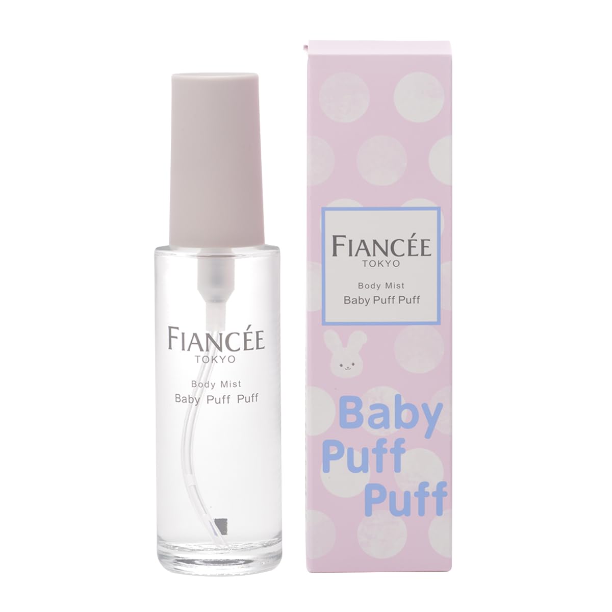 Fiancee Body Mist Eau de Cologne, 50 mL Pump Spray Bottle in Eight Scents: Pure Shampoo, Baby Puff Puff, White Tea, White Musk, Muscat Parfait, UI Lilac, Shabon or Pure Mellow Shampoo