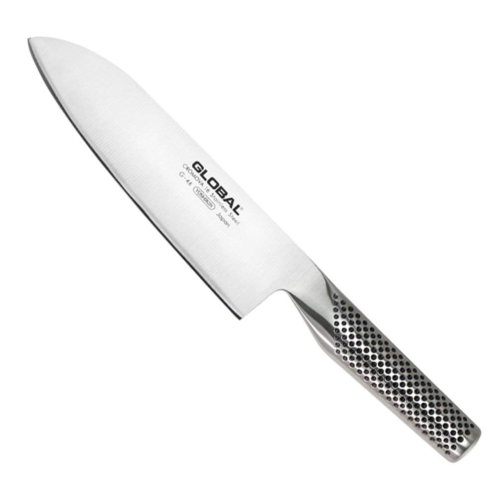 Global G-46 Santoku Knife — One-Piece CROMOVA 18 Steel