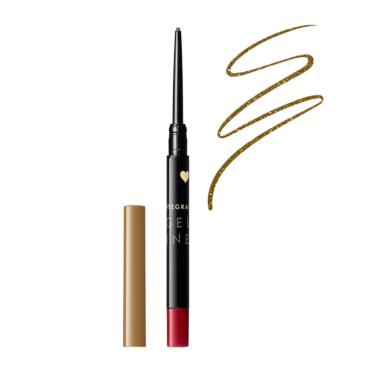 INTEGRATE Snipe Gel Liner S — Waterproof Shimmer Gel Pencil Eyeliner, 0.07g, Body and Refill