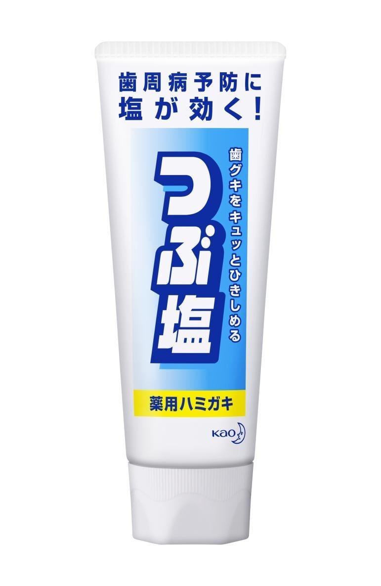 Tsubushio Salt Medicated Toothpaste, Large Round Salt Granules That Tighten Gums, Gum Disease and Bad Breath Prevention with Fluoride, 180 g Tubes in Packs of 3 or 2