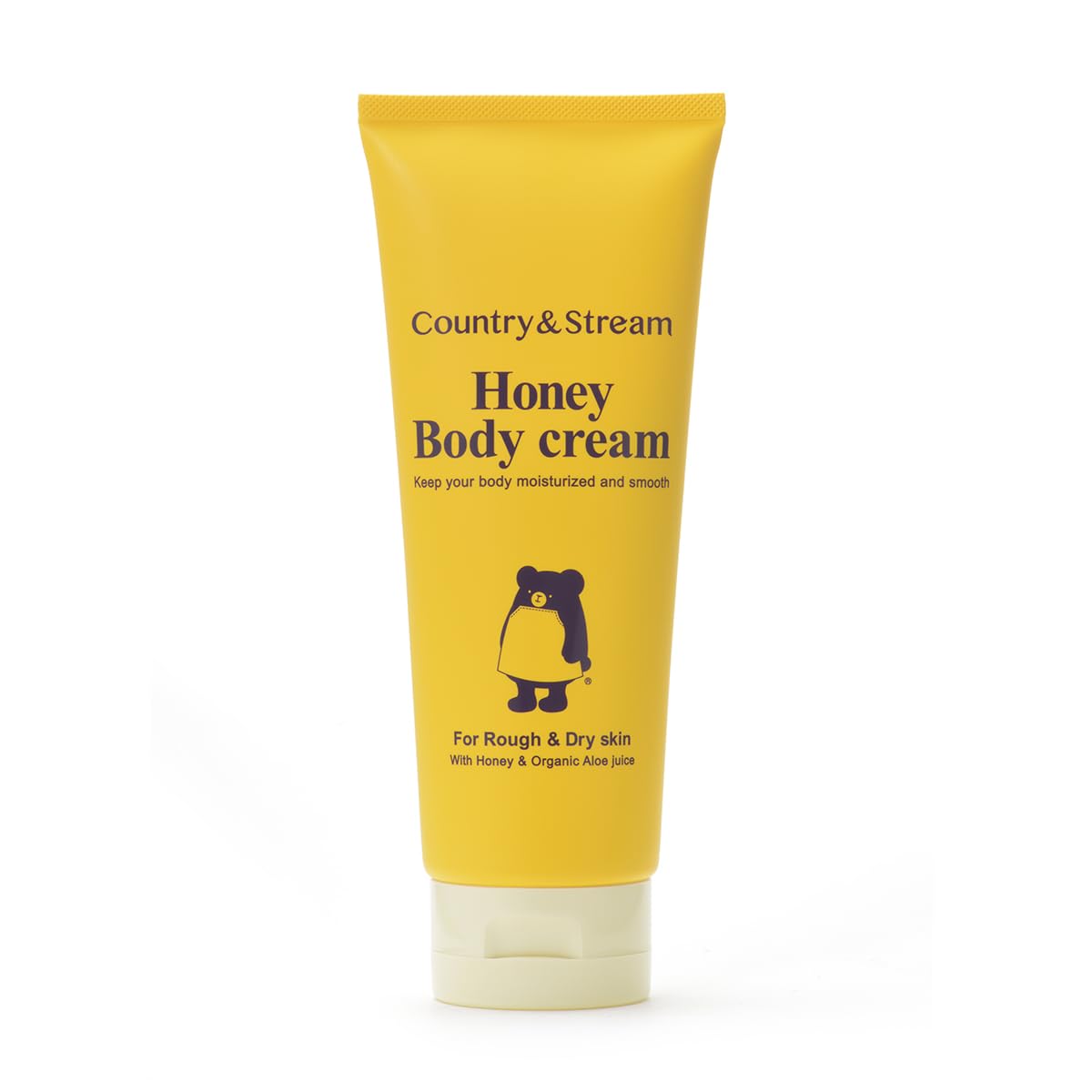 Country and Stream Honey Body Cream HM with Honey, Royal Jelly and Organic Aloe, Usable on Wet Skin, Faint Honey Scent, 200 g
