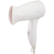 OHM Iberis Folding Hair Dryer HB-HI556W, Lightweight 340 g Compact Travel Dryer with 1200 W, Hot and Cool Switch and Safety Thermostat, White
