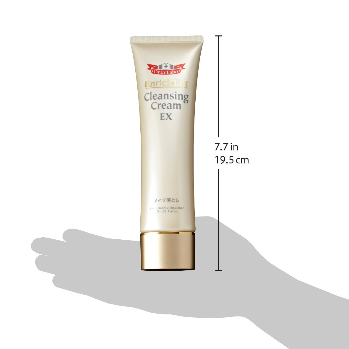 Dr.Ci:Labo Enrich-Lift Cleansing Cream EX, Rich Aging-Care Cream Makeup Remover with 7 Beauty Oils and Golden Collagen EX, 120 g