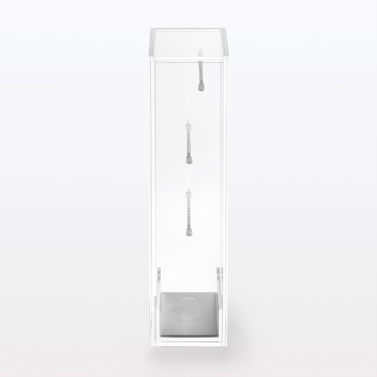 MUJI Acrylic Necklace and Earring Stand, Clear Stackable Jewellery Display with Hanging Hooks, 6.7 x 13 x 25 cm and 580 g
