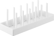 Yamazaki Tower Pot Lid and Frying Pan Stand, Adjustable-Width Under-Sink Storage Rack with 12 Divider Bars, 40 x 14.1 x 14 cm and 520 g, White or Black