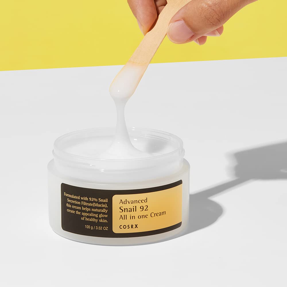 COSRX Advanced Snail 92 All in One Cream, 92% Snail Secretion Filtrate Moisturising Face Cream, 100 g