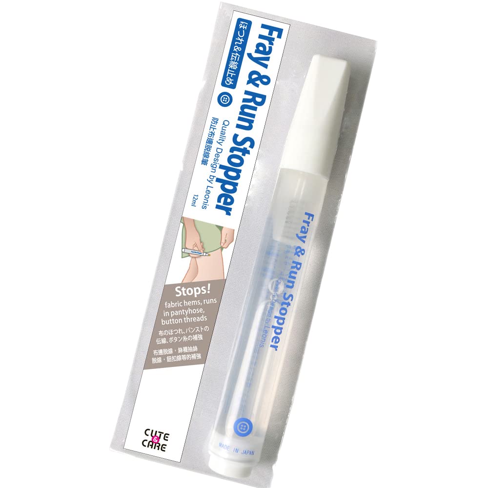 Leonis Fray & Run Stopper Felt Pen, Stops Stocking Runs, Fabric Fraying and Loose Buttons, 12 mL, 1, 3 or 5 Pens