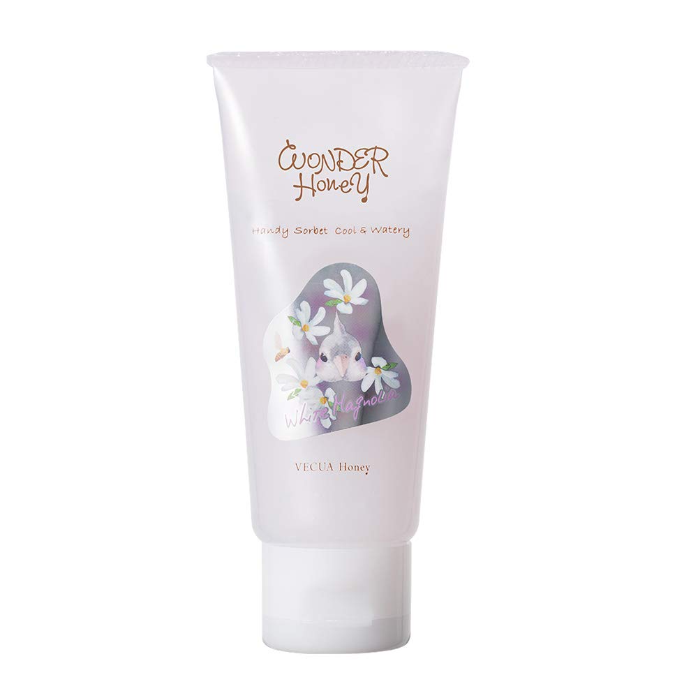 Cool and Watery Hand Sorbet Gel Cream, Cooling Hand Cream with Honey, Royal Jelly and Propolis and Etiquette Herbs of Mint, Eucalyptus and Lemongrass, White Magnolia Scent, 50 g Tube