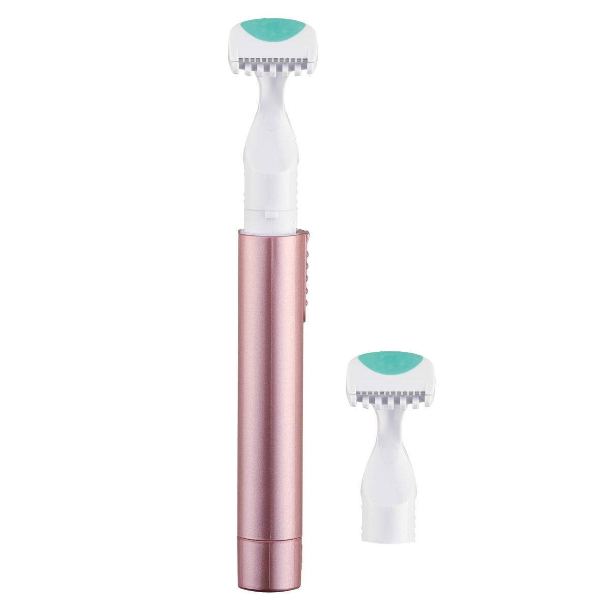 KAI Feminicare Sonic Vibration Razor for the Delicate Zone, Battery-Powered Film-Guarded Mini Blade with 2 Replacement Heads, Water-Washable