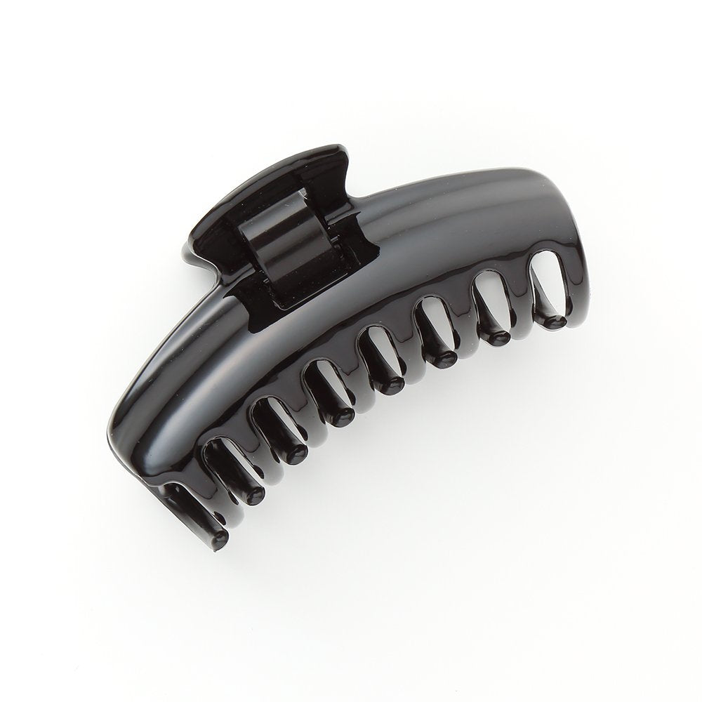Mapepe Wettable Banana Clip, Black Metal-Free Hair Clip That Does Not Rust, with Inner Comb Teeth, ABS and POM
