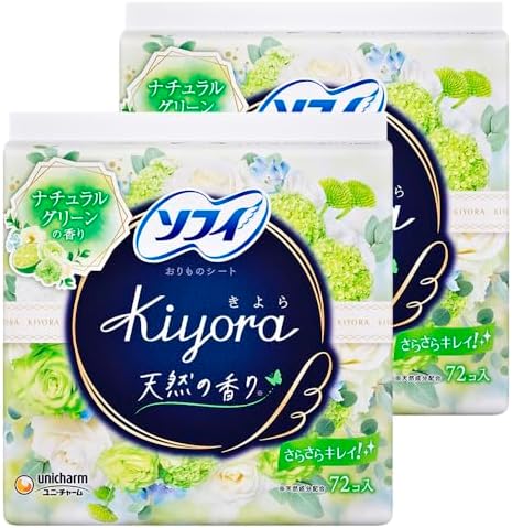 Sofy Kiyora Natural Green panty liners, 144 sheets
