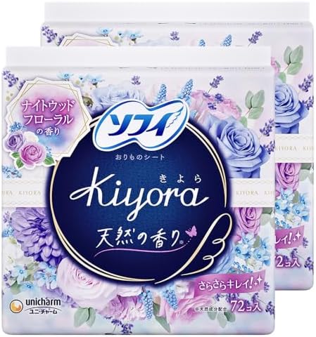 Sofy Kiyora Floral Relax panty liners, Night Wood Floral scent, 144 sheets