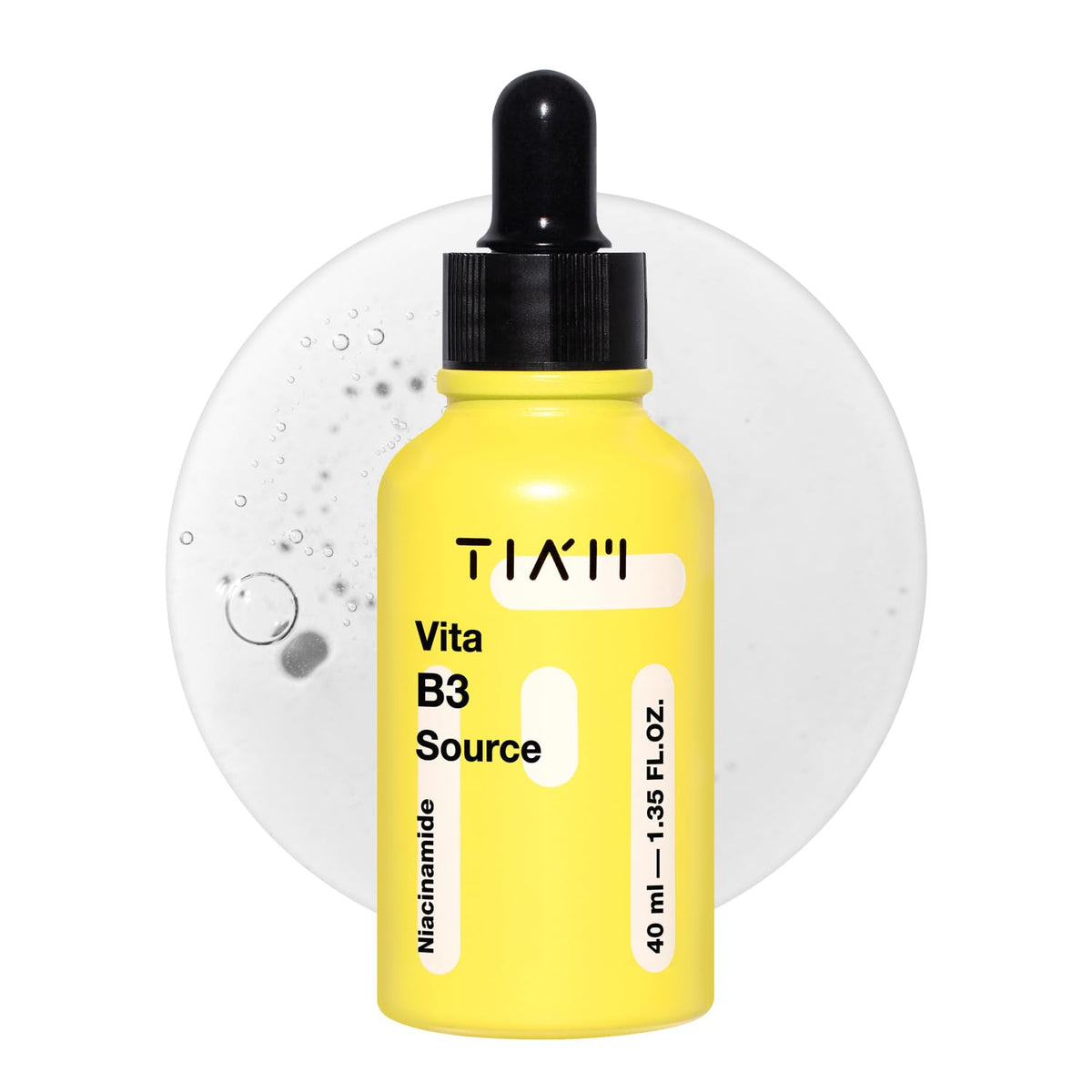 TIA'M Vita B3 Source, 10% Niacinamide and 2% Arbutin Brightening Serum for Pores, Sebum and Dullness, 40 mL