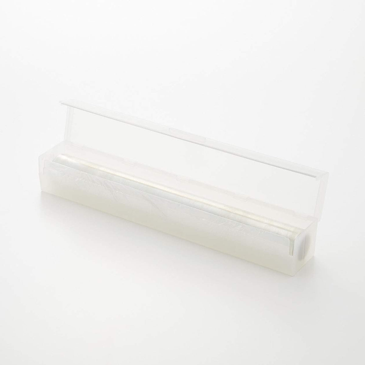 MUJI Polypropylene Wrap Case, Large for 25 to 30 cm Wide Wrap with Stainless Blade and Anti-Slip Parts, 31 x 5.5 x 5 cm, Translucent