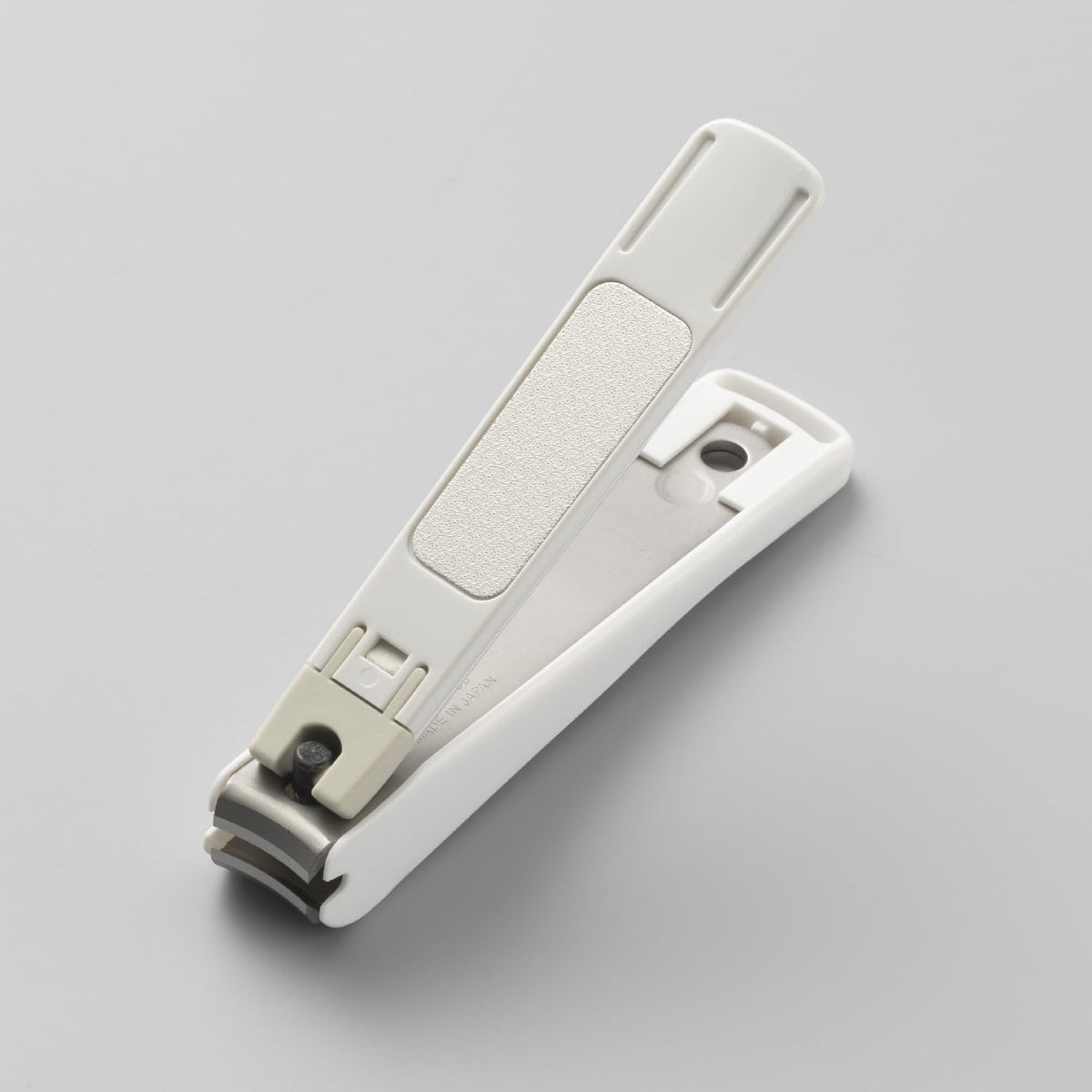 KAI New Standard Nail Clipper with Stopper Case, Stainless Steel Blade and Etched Nail File, Sizes S and M Curved Blade or L Straight Blade, Made in Japan