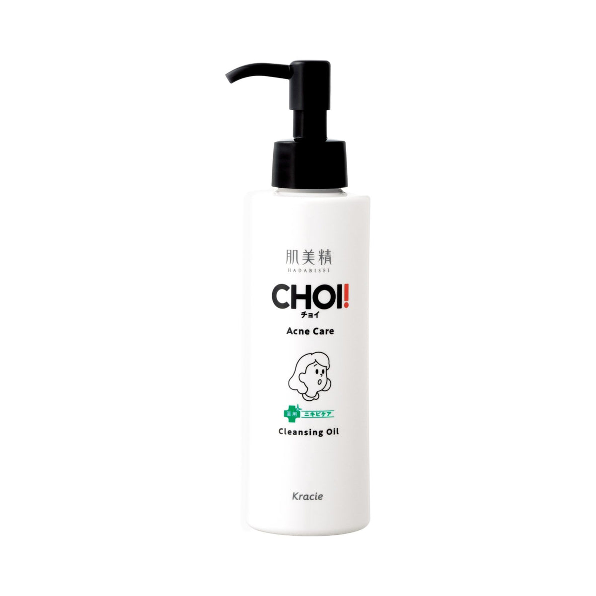 Hadabisei CHOI Medicated Acne Care Cleansing Oil, Waterproof Mascara and Pore Dirt Remover, No Double Cleansing, Lash Extension Safe, 150 mL Bottle or 130 mL Refill