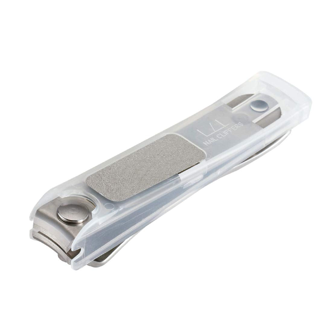 KAI Type 003 Nail Clipper KE0103, Stainless Steel Curved-Blade Nail Clipper with Built-In Nail File and Clear Case