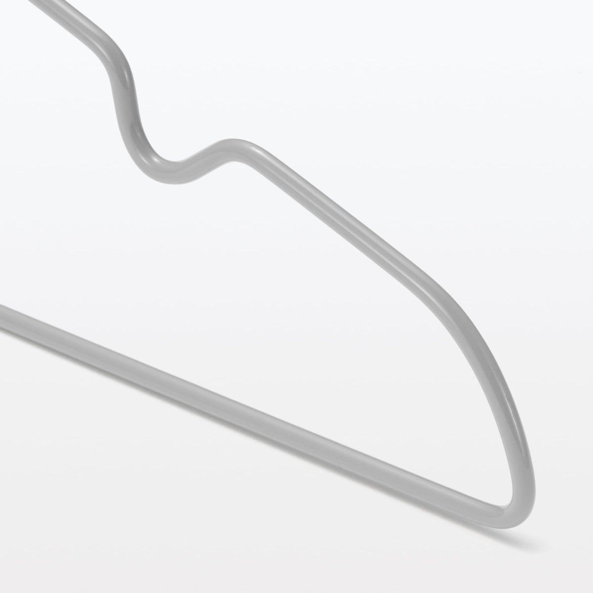 MUJI Non-Slip Hangers, Steel with Vinyl Coating, About 41 cm Wide, Set of 10 or 20, 600 g per Ten Including Packing