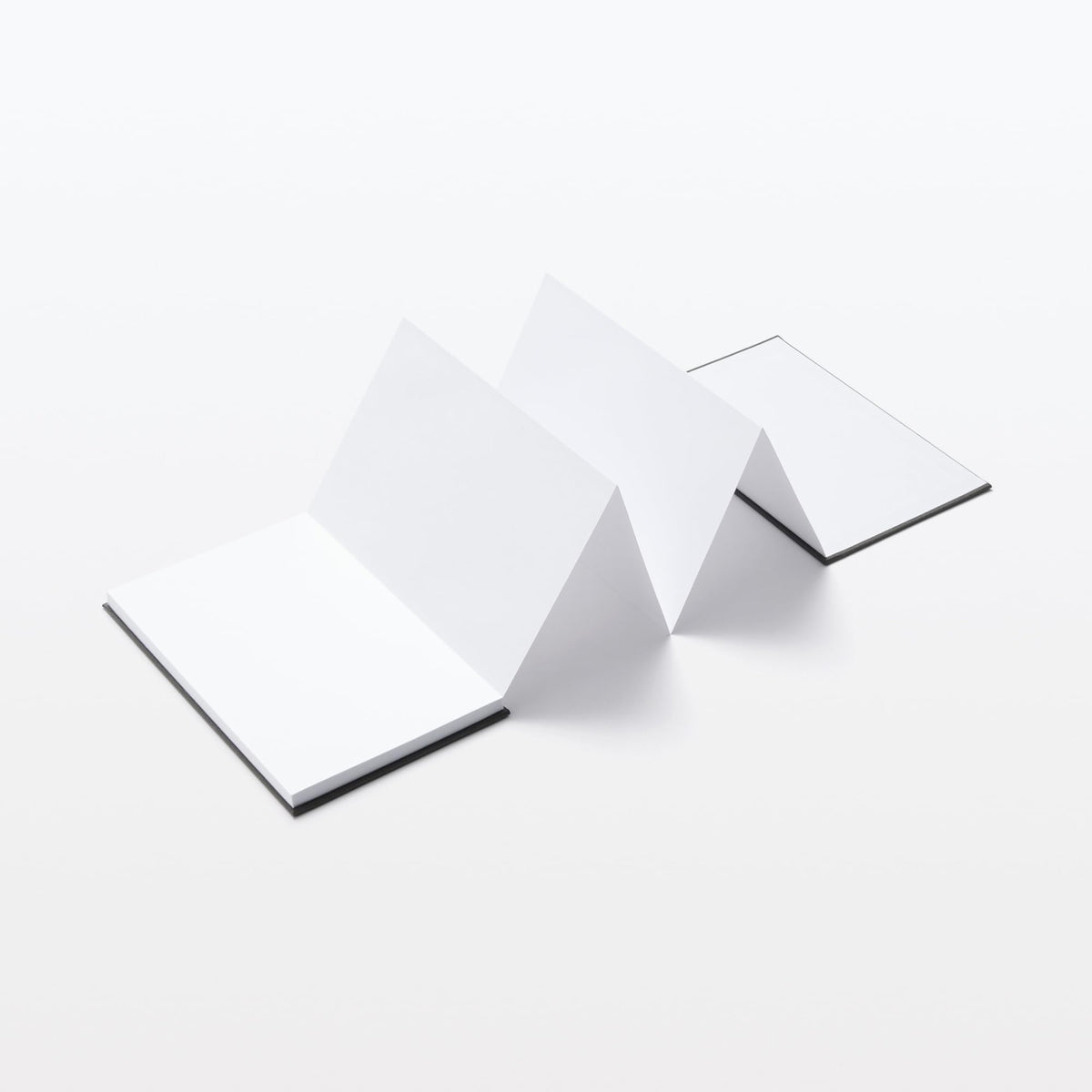 MUJI Goshuin Stamp Book, 48-Page Accordion Fold with Dark Grey Paper Cover, About 120 x 180 mm, Made in Japan