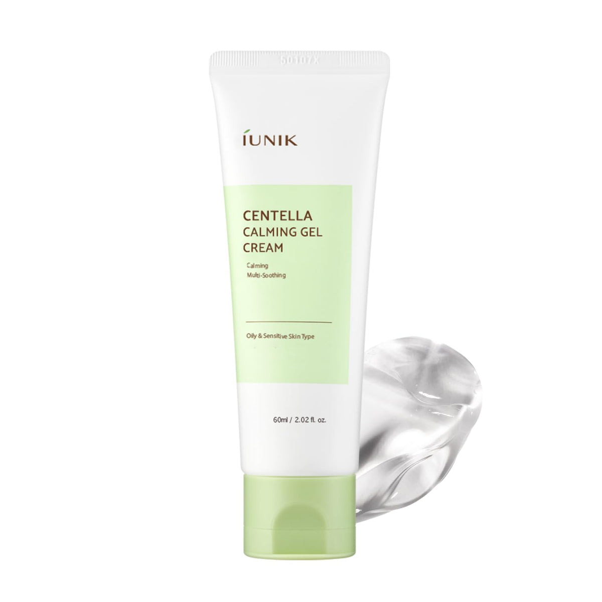 iUNIK Centella Calming Gel Cream, Lightweight Soothing Gel Moisturiser with 68.5% Centella Leaf Water for Oily and Sensitive Skin, 60 mL