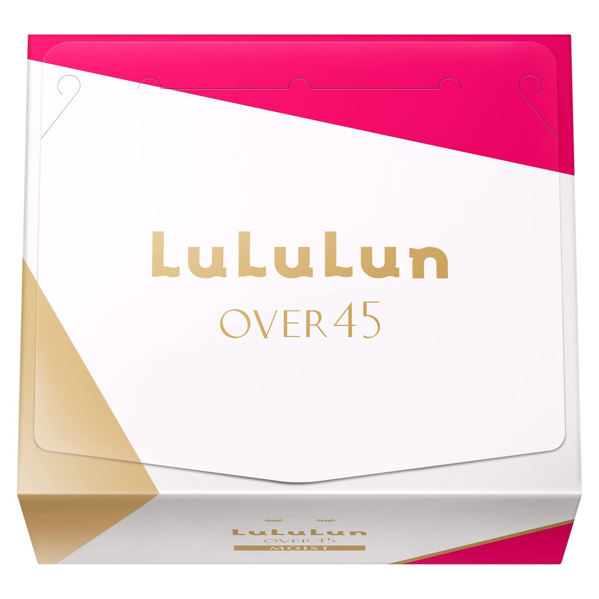 Lululun Over 45 Camellia Pink Moist Face Mask, 32 Sheets, Extra-Thick Three-Layer Sheet Mask for Dryness and Loss of Firmness, Fragrance-Free, Made in Japan