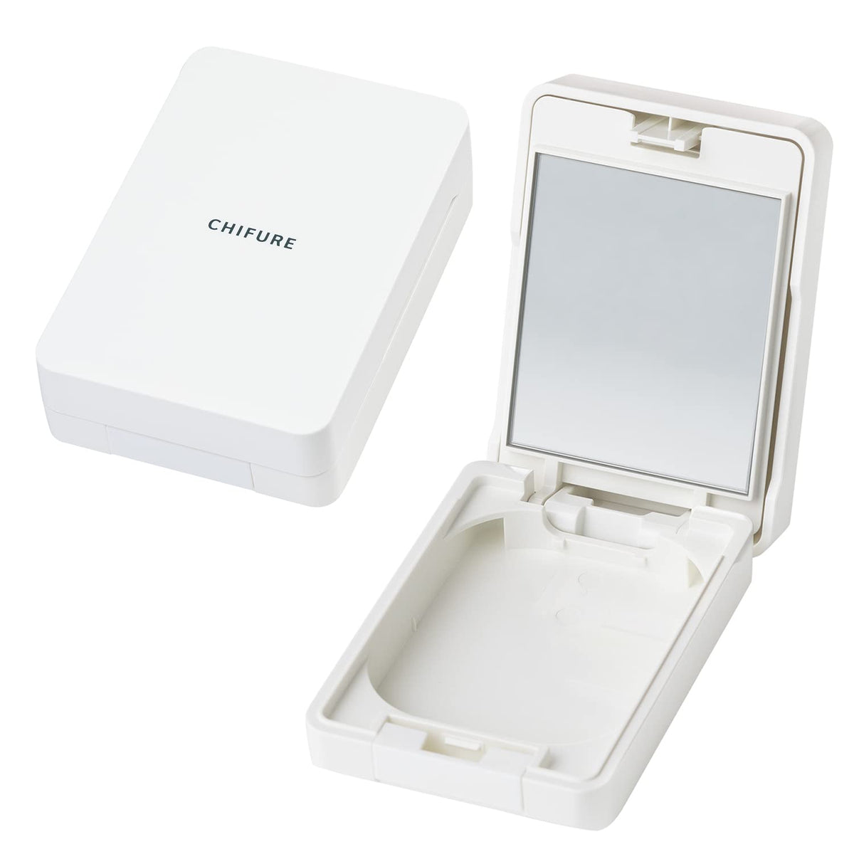 Chifure Foundation Case 1, Vertical Compact Two-Tier Case with Mirror for Chifure UV Powder Foundation and Moisture Powder Foundation N Refills (Refill and Sponge Sold Separately)