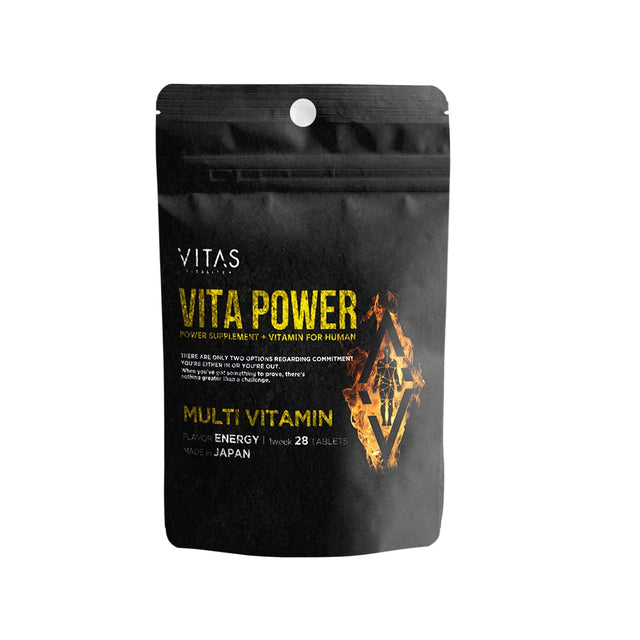 VITA POWER Energy Multivitamin - 12,000mg Maca + 432mg Zinc + 12 Essential Vitamins - 120 Tablets (30-Day Supply) - Made in Japan