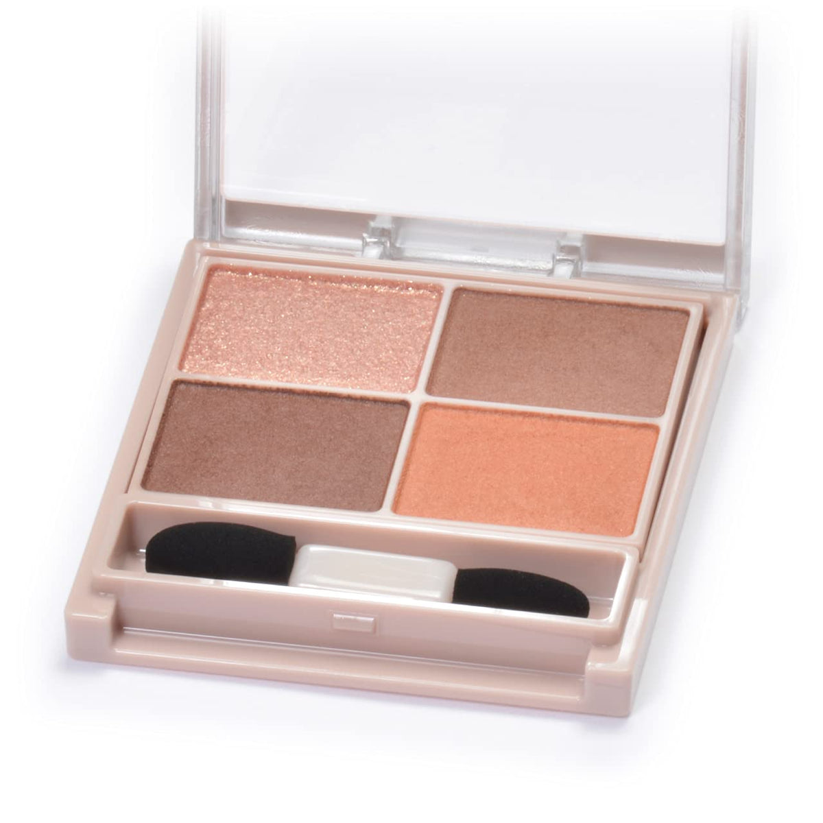 Canmake Silky Souffle Eyes Matte Type, Sheer Matte Four-Colour Eyeshadow Palette with Fine Glitter and Beauty-Serum Ingredients, 3.8 g