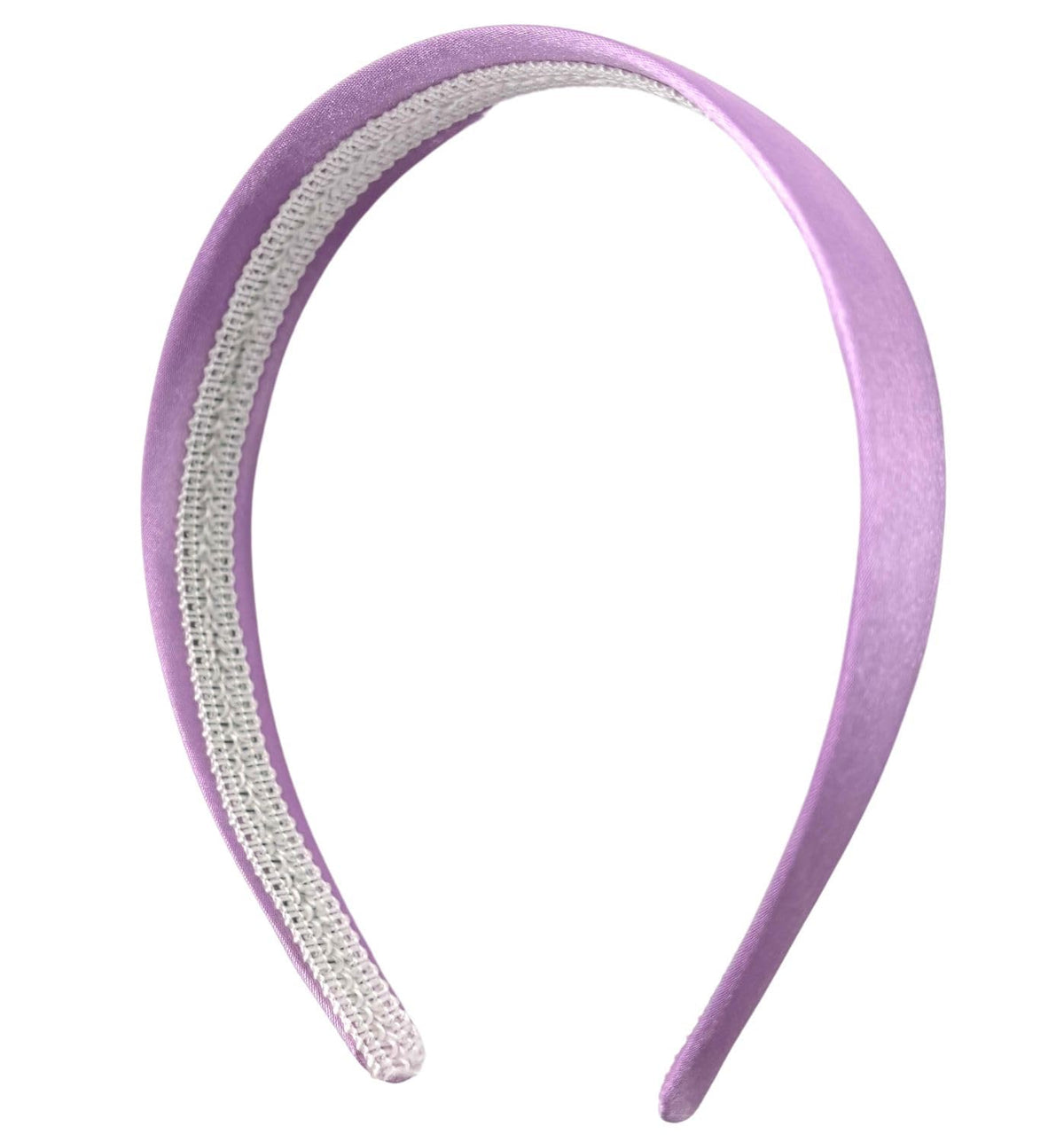 Satin Hard Headband for Women and Girls, 2.5 cm Wide Slim Hair Band with a No-Teeth Grip Lining, One Size, Fourteen Colors