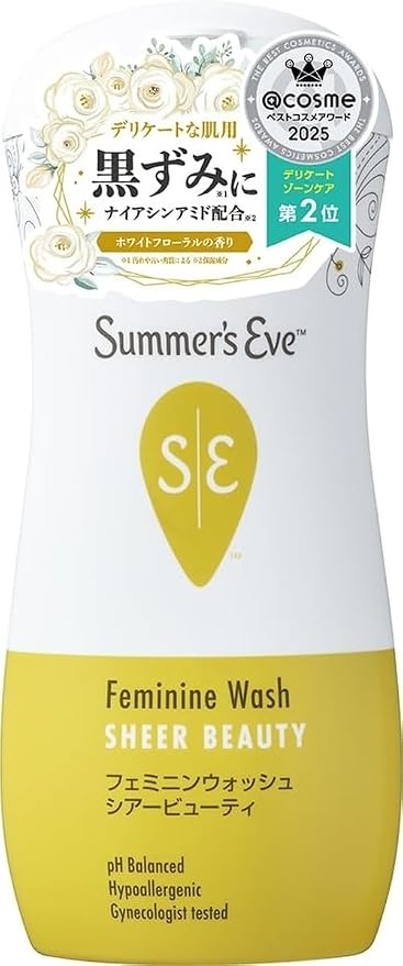 Summer's Eve Sheer Beauty Feminine Wash 237mL bottle with cosme award badge