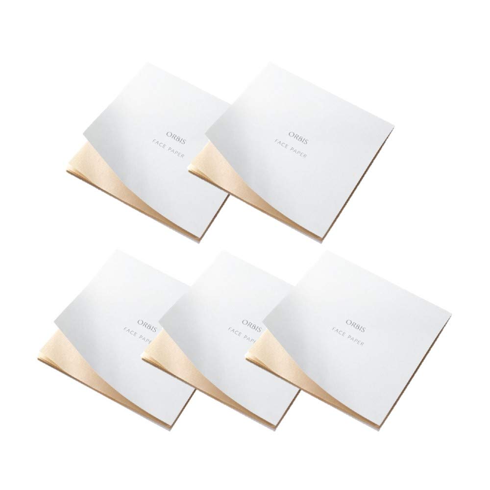 Orbis Large Oil Blotting Paper, Gold-Leaf Beaten Face Paper, 5 Booklets of 30 Sheets, 150 Sheets in Total
