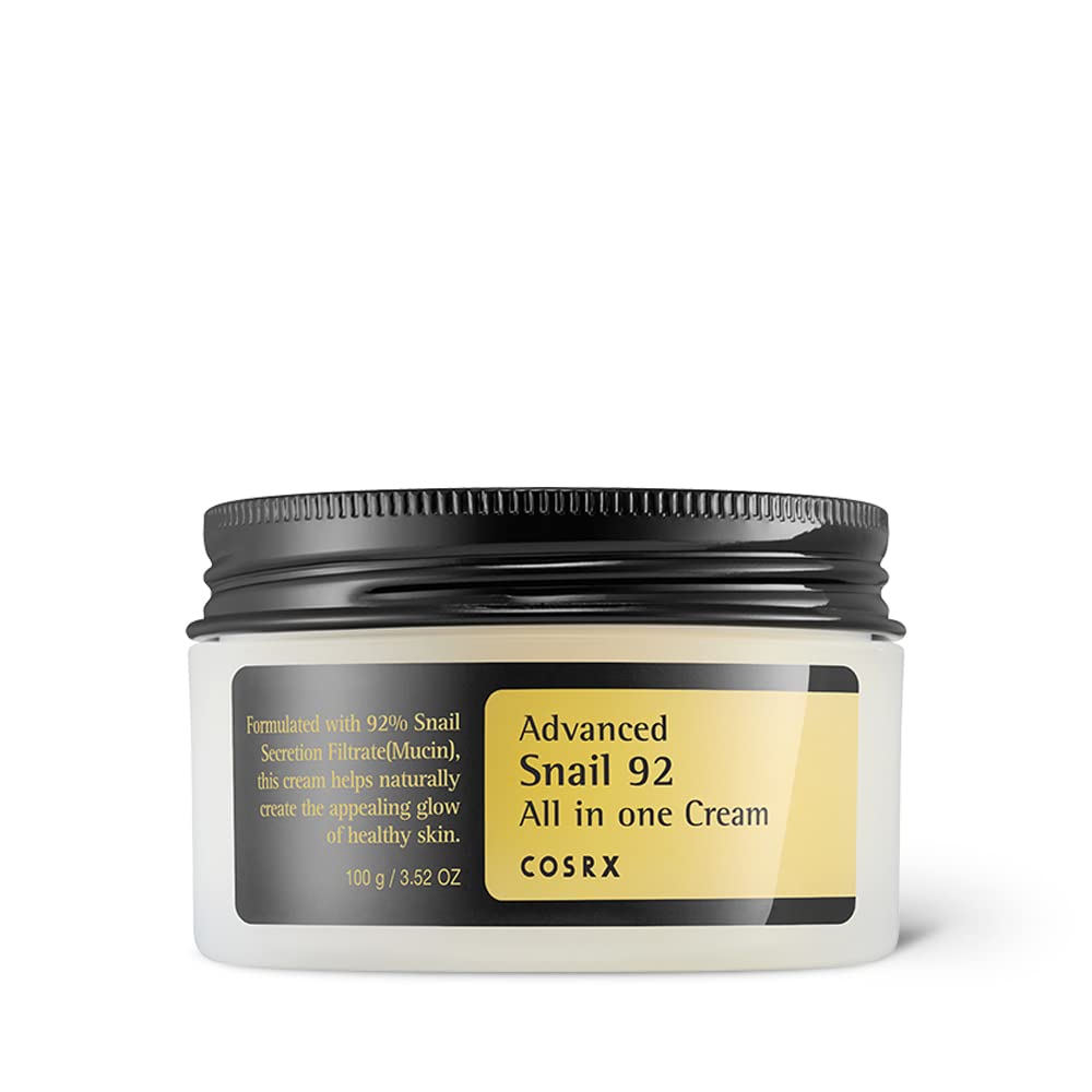 COSRX Advanced Snail 92 All in One Cream, 92% Snail Secretion Filtrate Moisturising Face Cream, 100 g