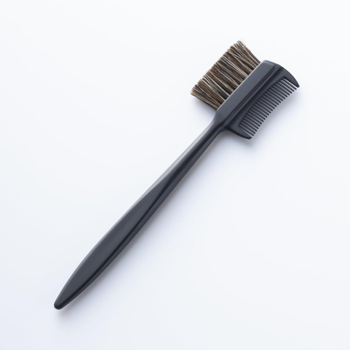 KAI Eyebrow Brush with Comb HL0304, Black Brow Brush and Comb in One for Brow Care and Trimming, 160 mm