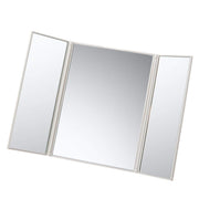 MUJI Polystyrene Folding Three-Panel Mirror, Compact Tabletop Makeup Mirror, 153 x 122 x 12 mm, Made in Japan